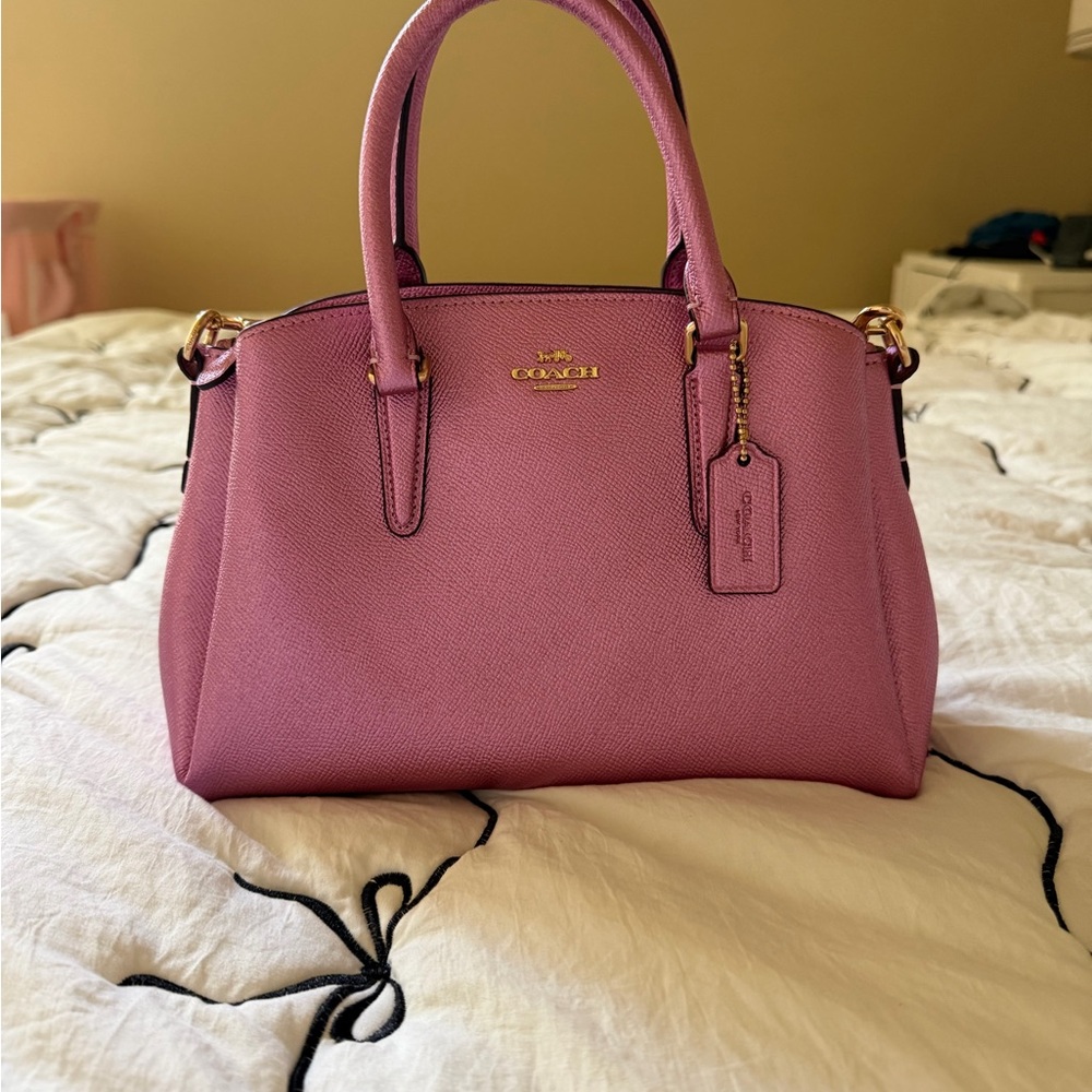 Coach mini sage carryall metallic pink